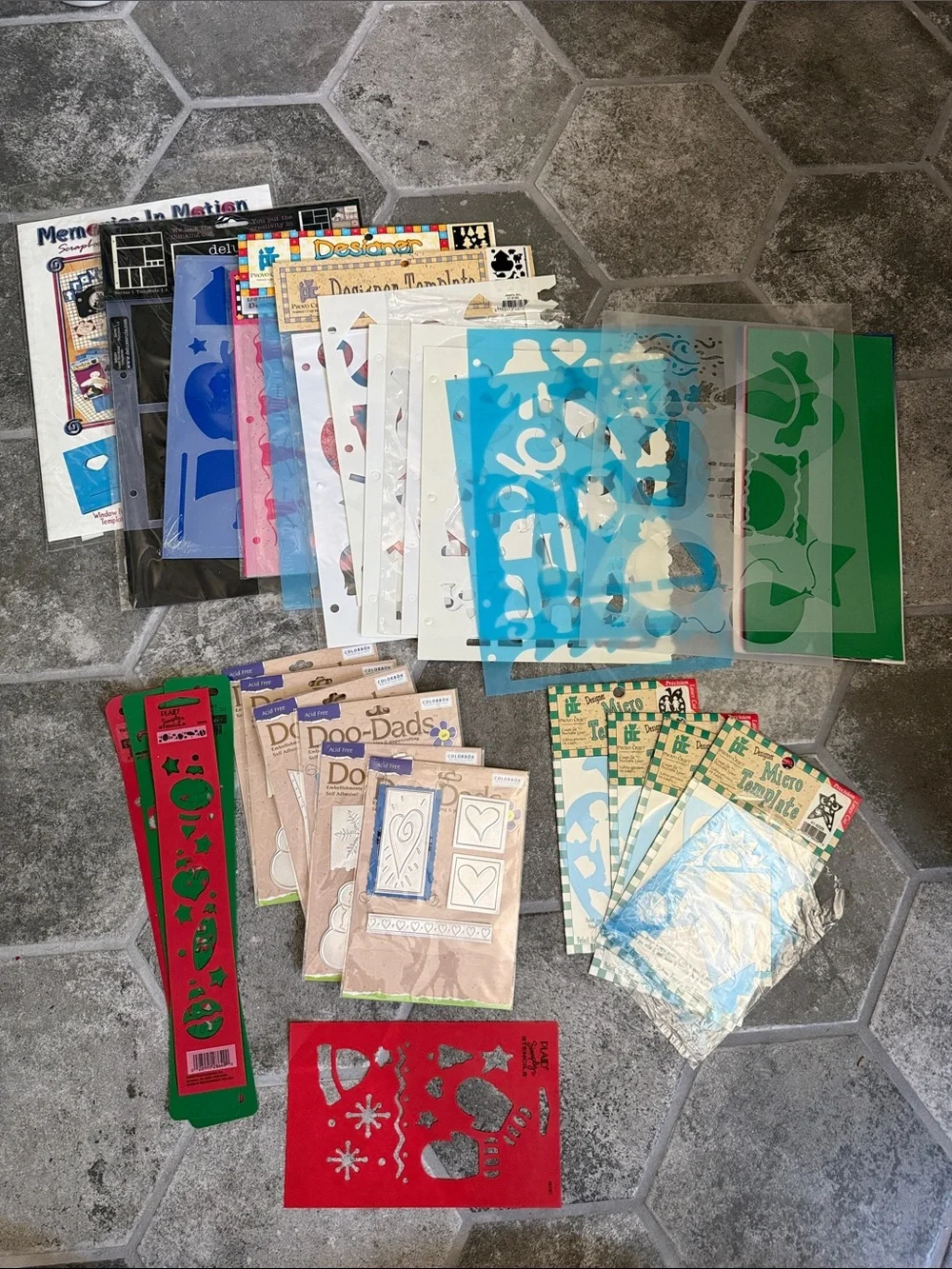 Giant Lot of 30+ Party Craft Stencils, Templates, Die Cuts, Borders, Stickers